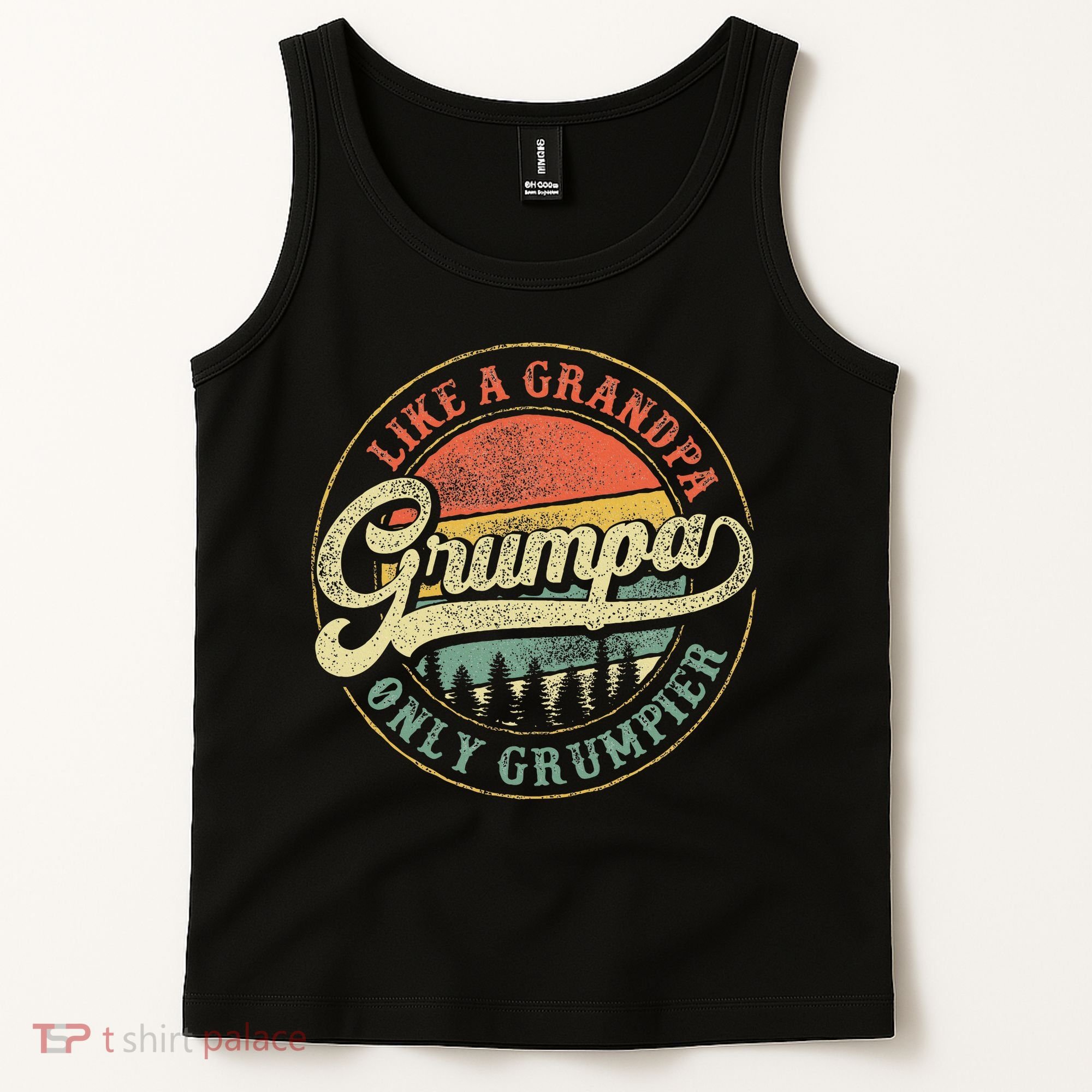 Grumpa Like A Grandpa Only Grumpier Retro Grumpa Definition Tank Top