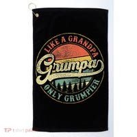 Grumpa Like A Grandpa Only Grumpier Retro Grumpa Definition Golf Towel thumb 0