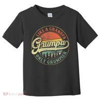 Grumpa Like A Grandpa Only Grumpier Retro Grumpa Definition Toddler T-Shirt thumb 0