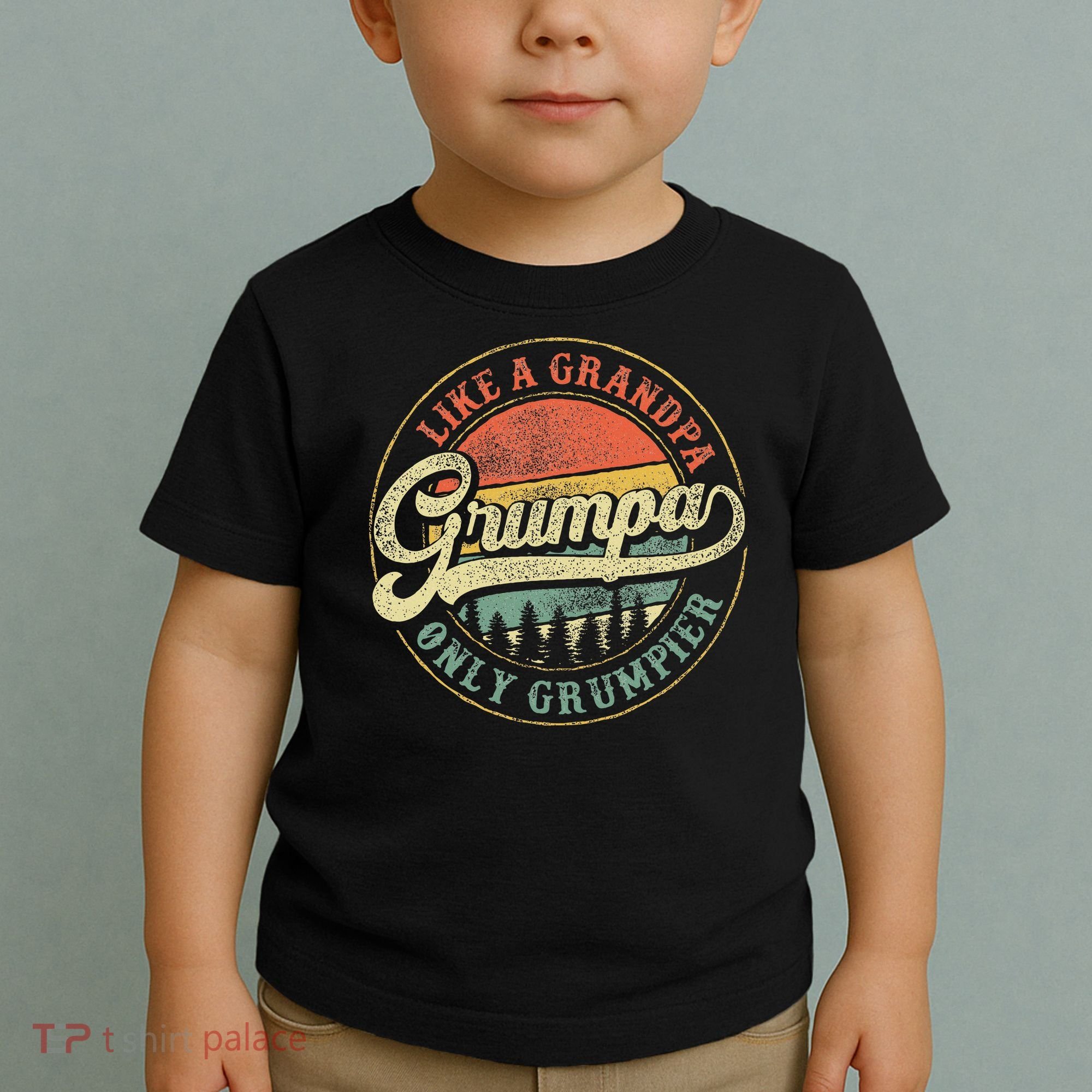 Grumpa Like A Grandpa Only Grumpier Retro Grumpa Definition Toddler T-Shirt