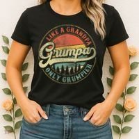 Grumpa Like A Grandpa Only Grumpier Retro Grumpa Definition Women's T-Shirt thumb 2