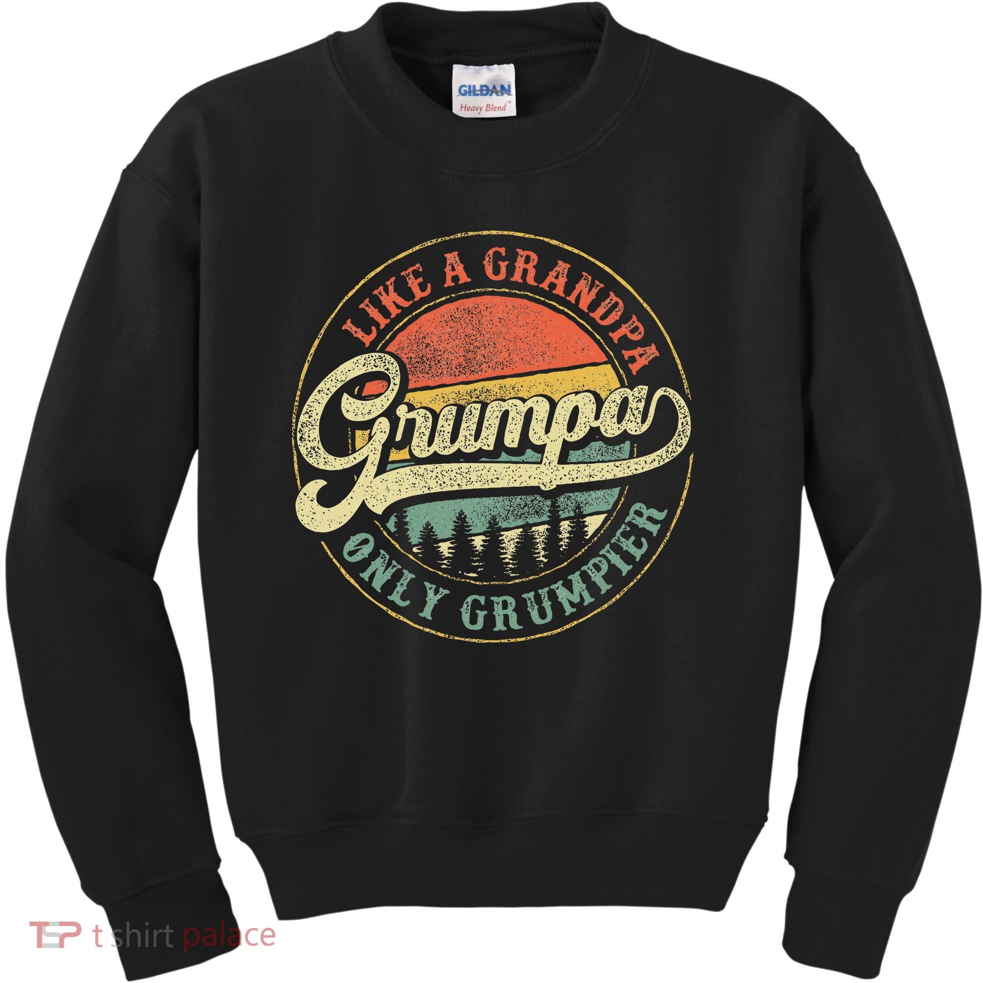 Grumpa Like A Grandpa Only Grumpier Retro Grumpa Definition Kids Sweatshirt