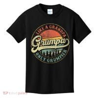 Grumpa Like A Grandpa Only Grumpier Retro Grumpa Definition Kids T-Shirt thumb 0