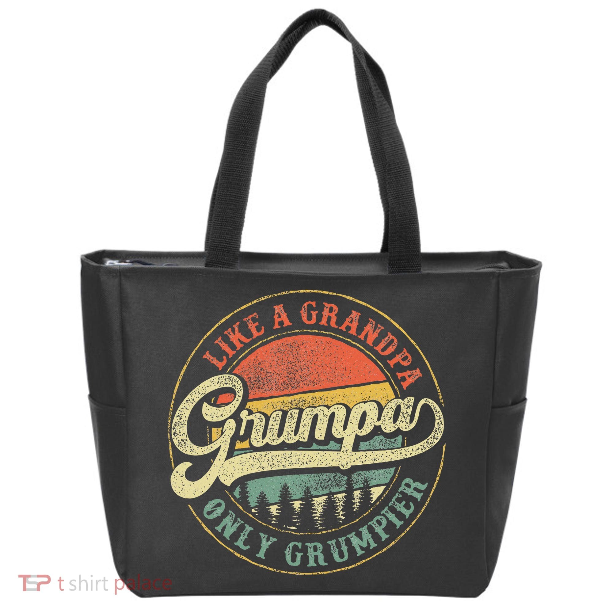 Grumpa Like A Grandpa Only Grumpier Retro Grumpa Definition Tote Bag