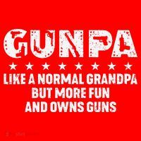 Gunpa Like A Normal Grandpa But More Fun And Owns Guns Gift Santa Hat thumb 1