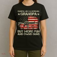 Gunpa Like A Normal Grandpa But More Fun And Owns Guns T-Shirt thumb 4