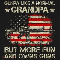 Gunpa Like A Normal Grandpa But More Fun And Owns Guns Kids Hoodie thumb 5