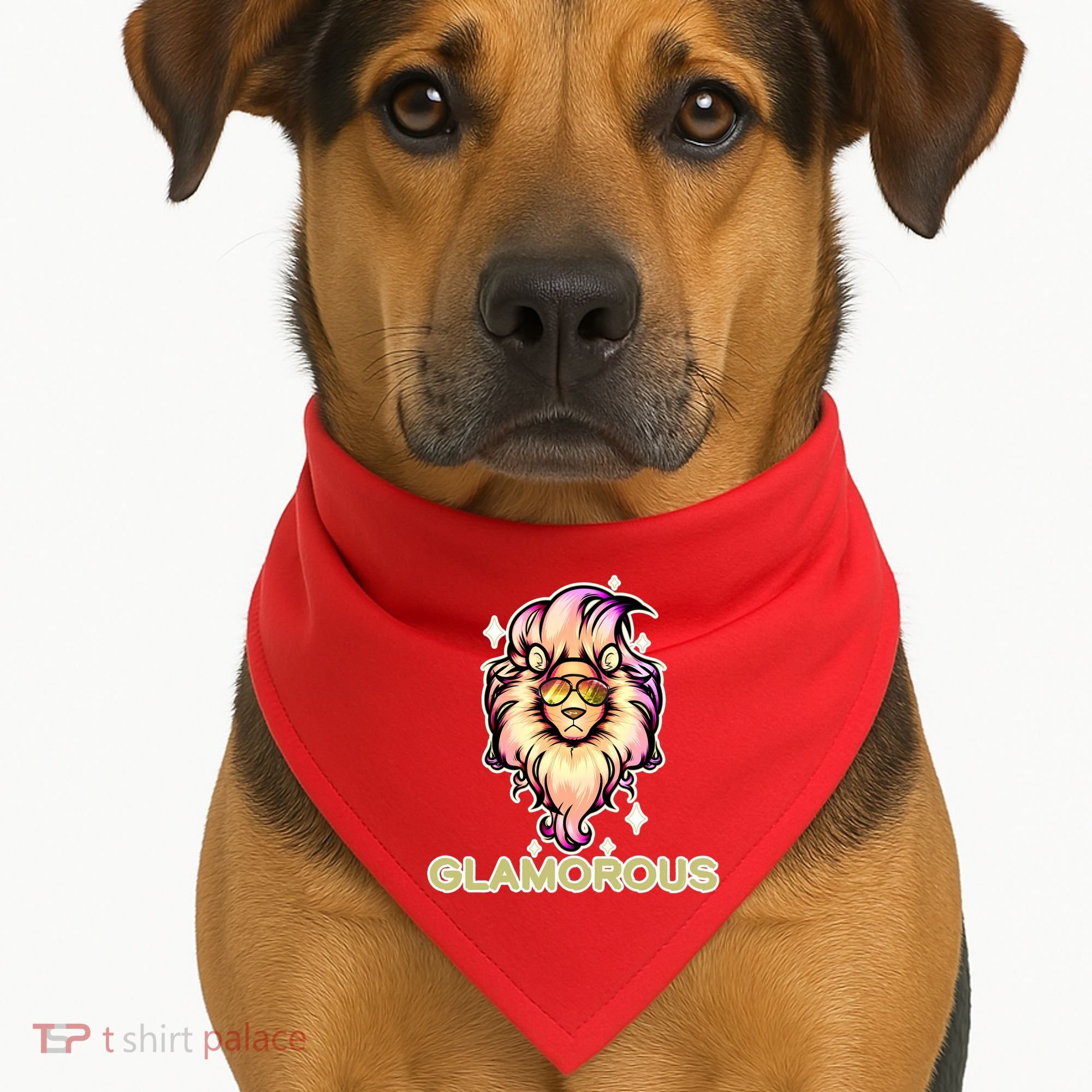 Glamorous Lion USA-Made Doggie Bandana