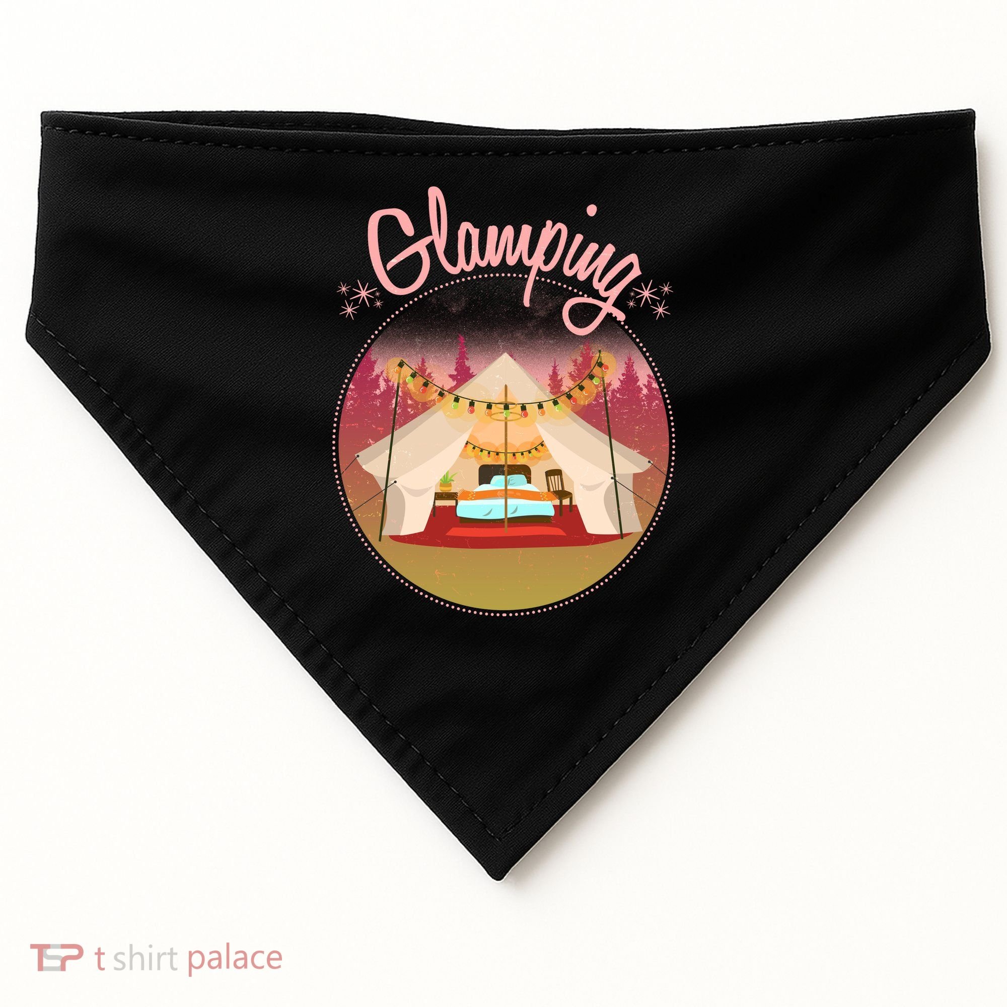 Glamping Fancy Camping  USA-Made Doggie Bandana