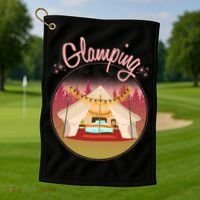 Glamping Fancy Camping  Golf Towel thumb 1