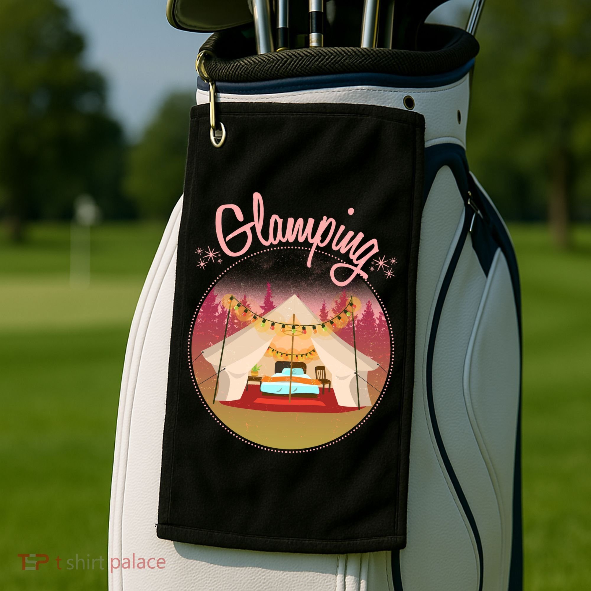Glamping Fancy Camping  Golf Towel