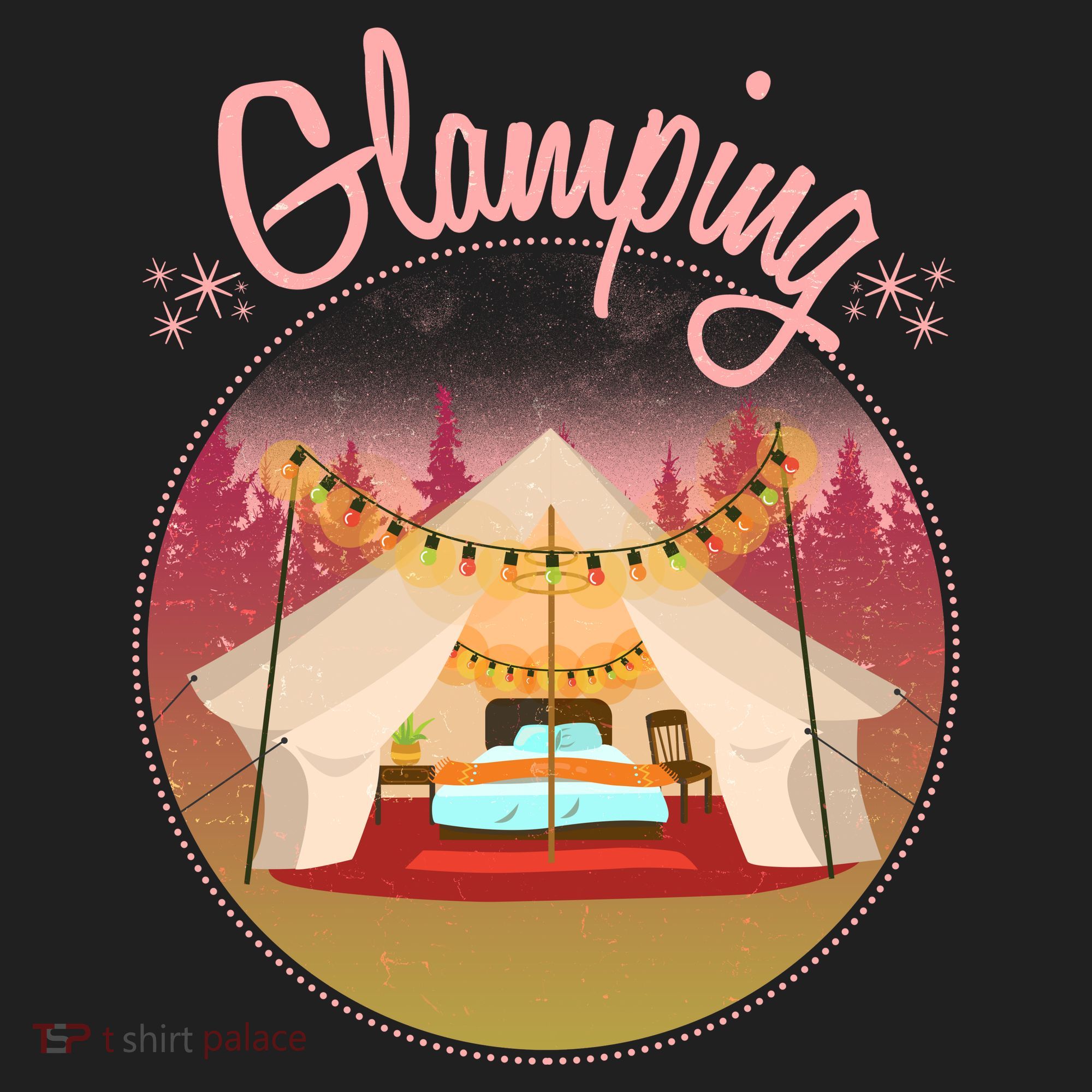 Glamping Fancy Camping  Golf Towel
