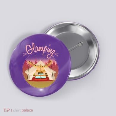 Glamping Fancy Camping  Button