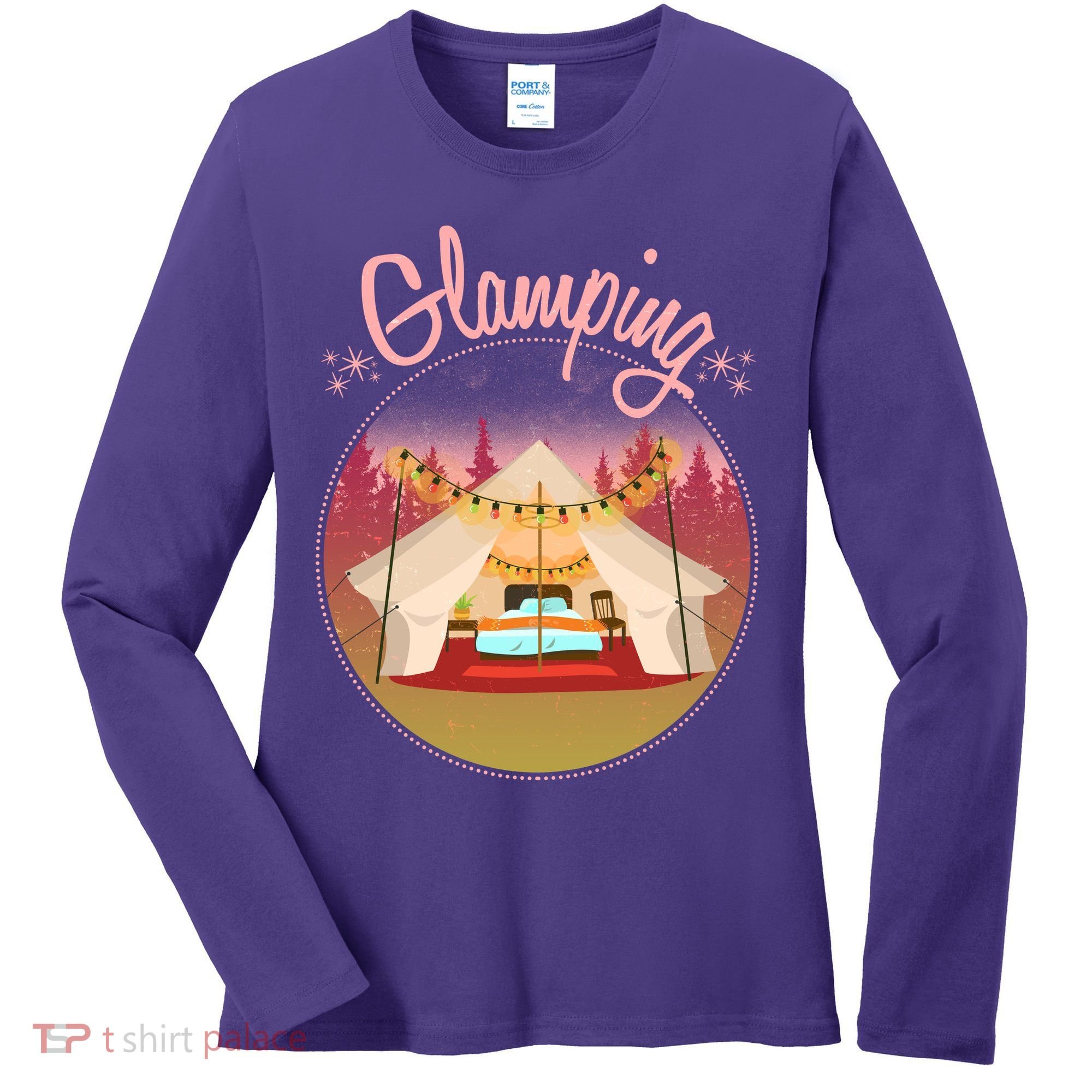 Glamping Fancy Camping  Women's Long Sleeve Shirt