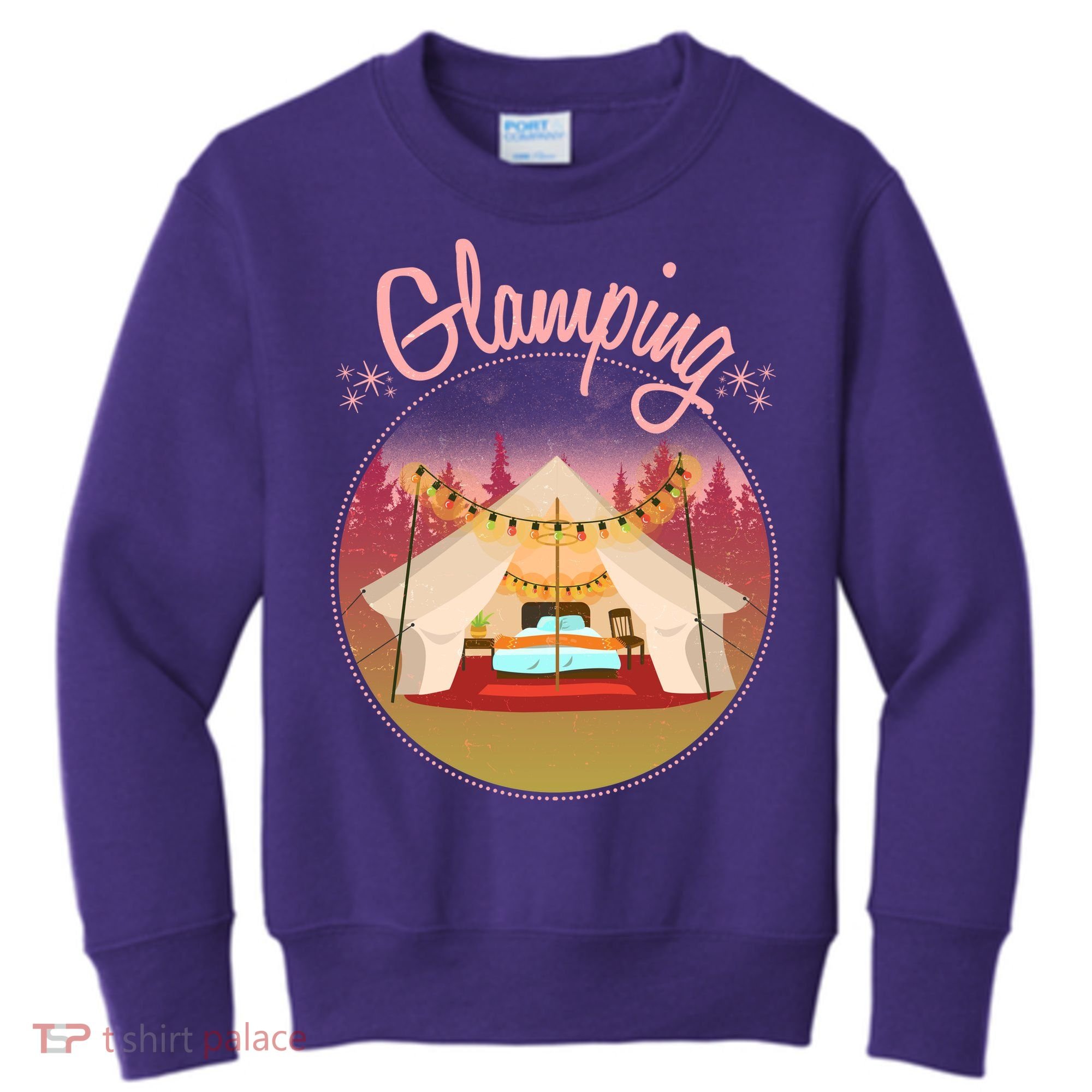 Glamping Fancy Camping  Kids Sweatshirt