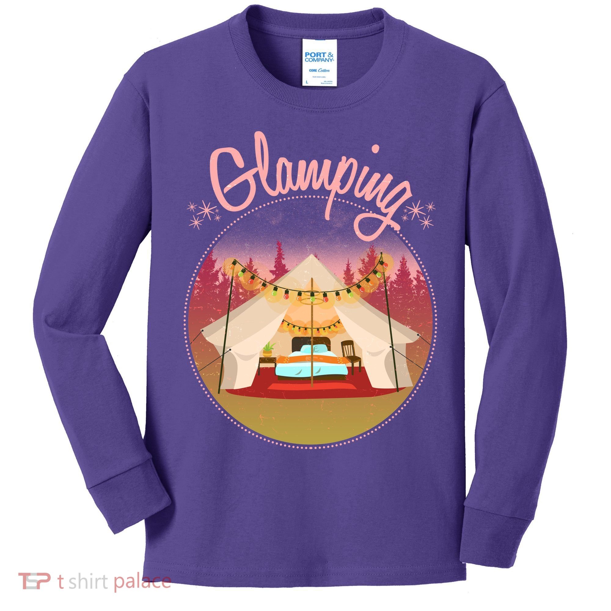 Glamping Fancy Camping  Kids Long Sleeve Shirt