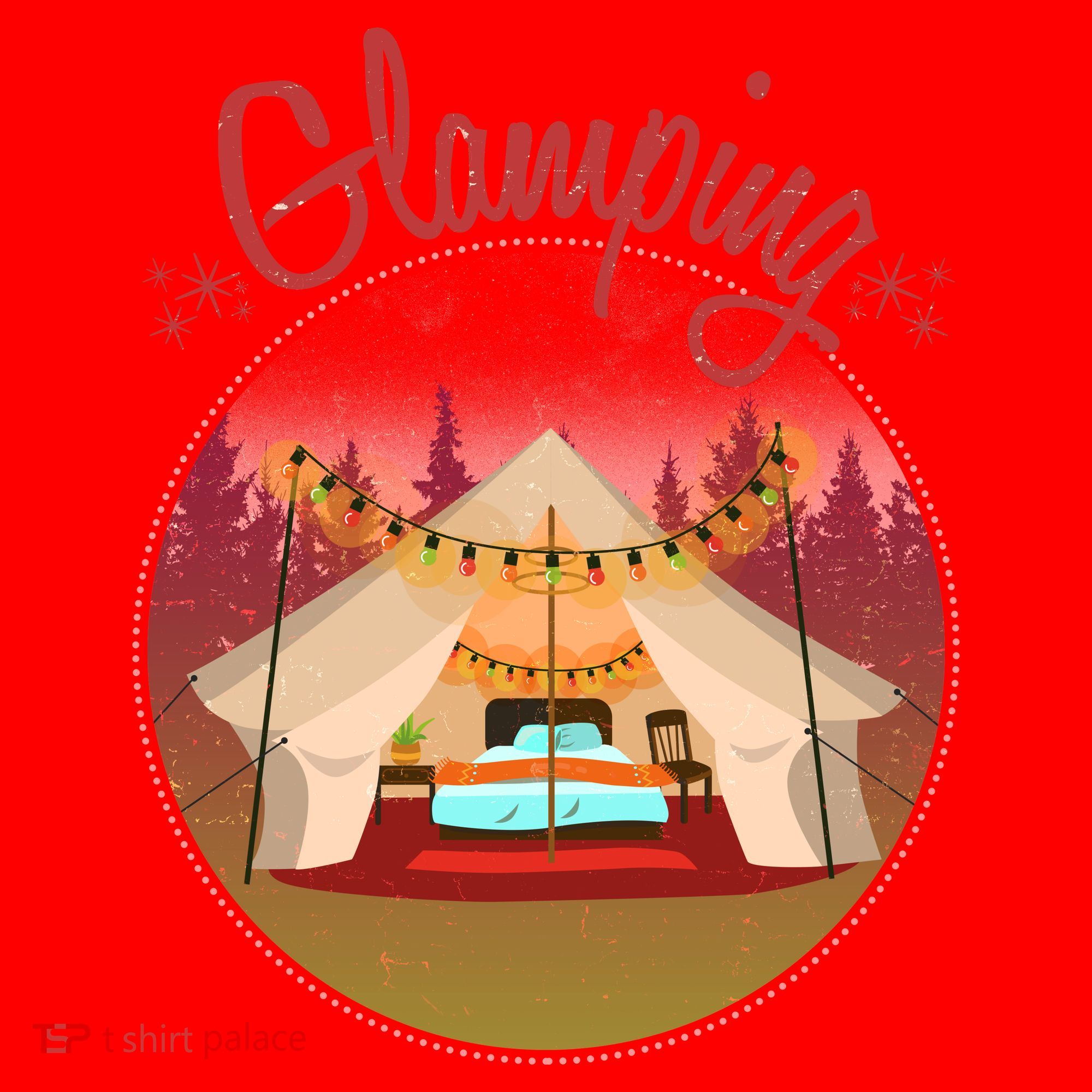 Glamping Fancy Camping  Santa Hat