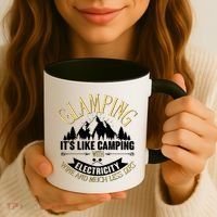 Glamping It's Like Camping with Electricity Coffee Mug thumb 3