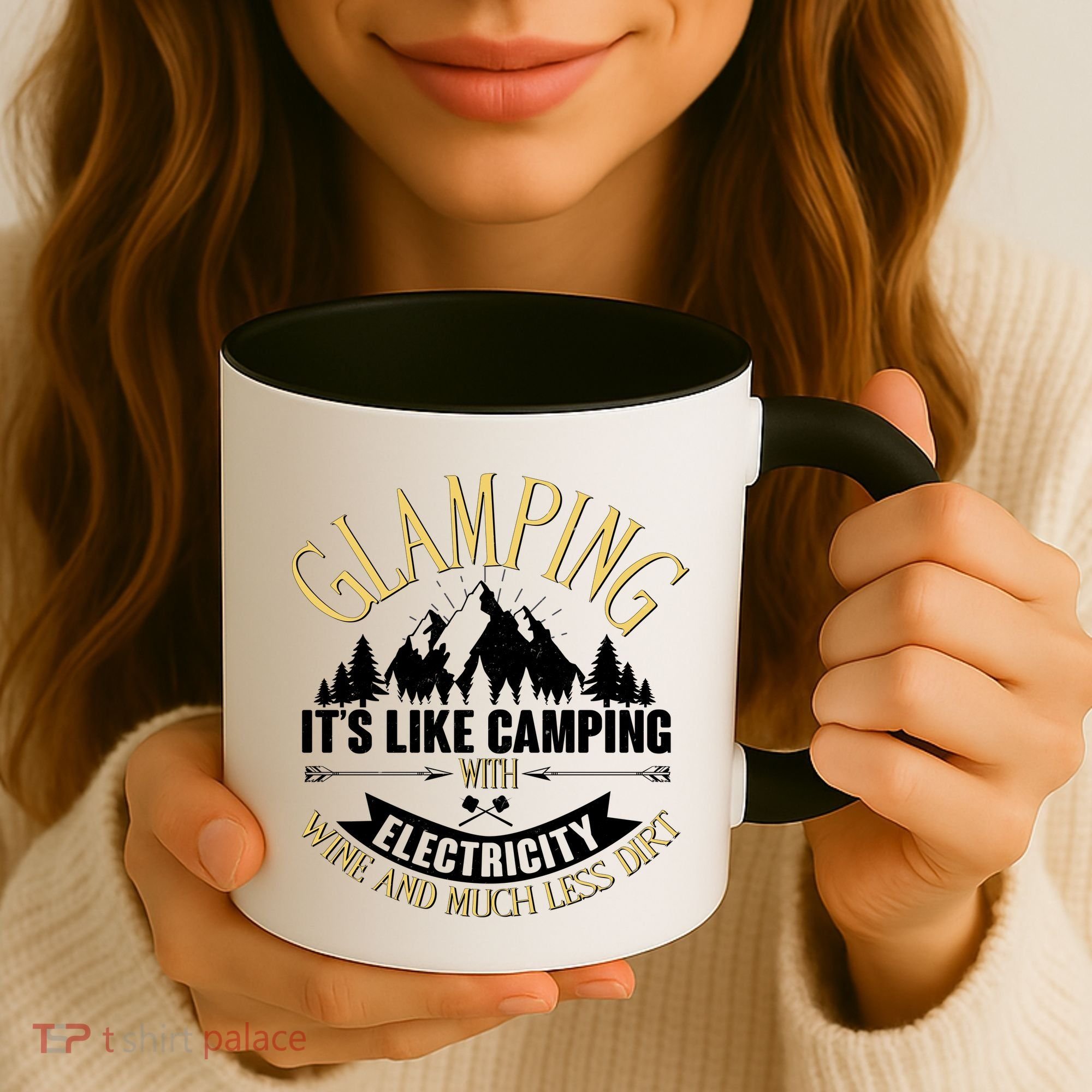 Glamping It's Like Camping with Electricity Coffee Mug