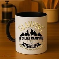 Glamping It's Like Camping with Electricity Coffee Mug thumb 4