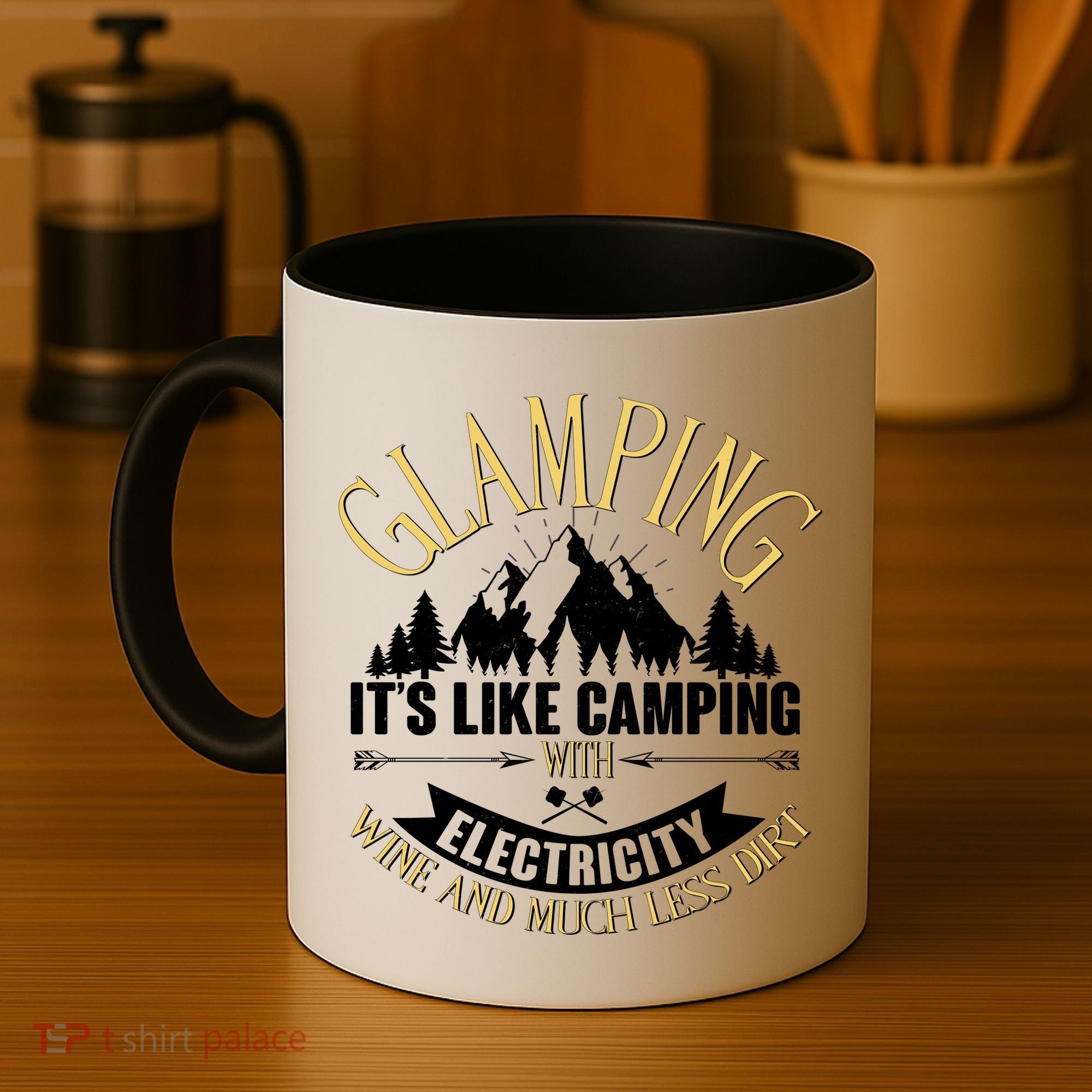 Glamping It's Like Camping with Electricity Coffee Mug