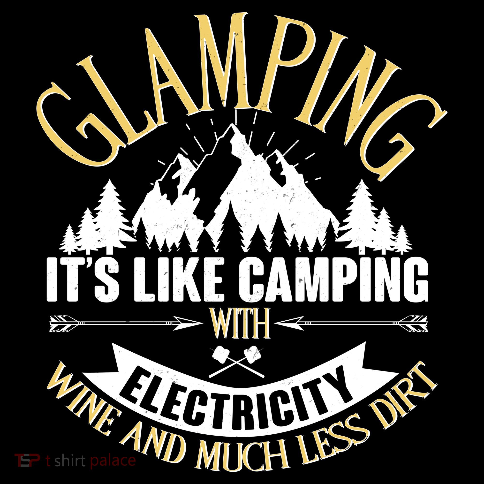 Glamping It's Like Camping with Electricity Women's Hoodie