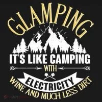 Glamping It's Like Camping with Electricity Women's Hoodie thumb 2