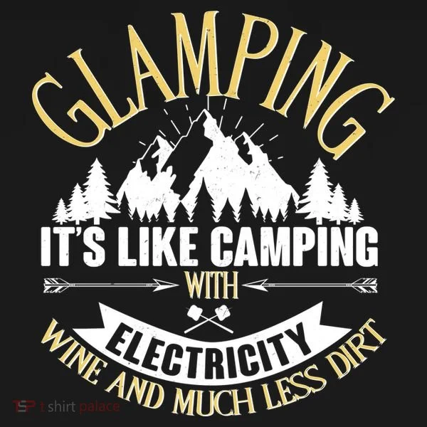 Glamping It's Like Camping with Electricity Women's Hoodie