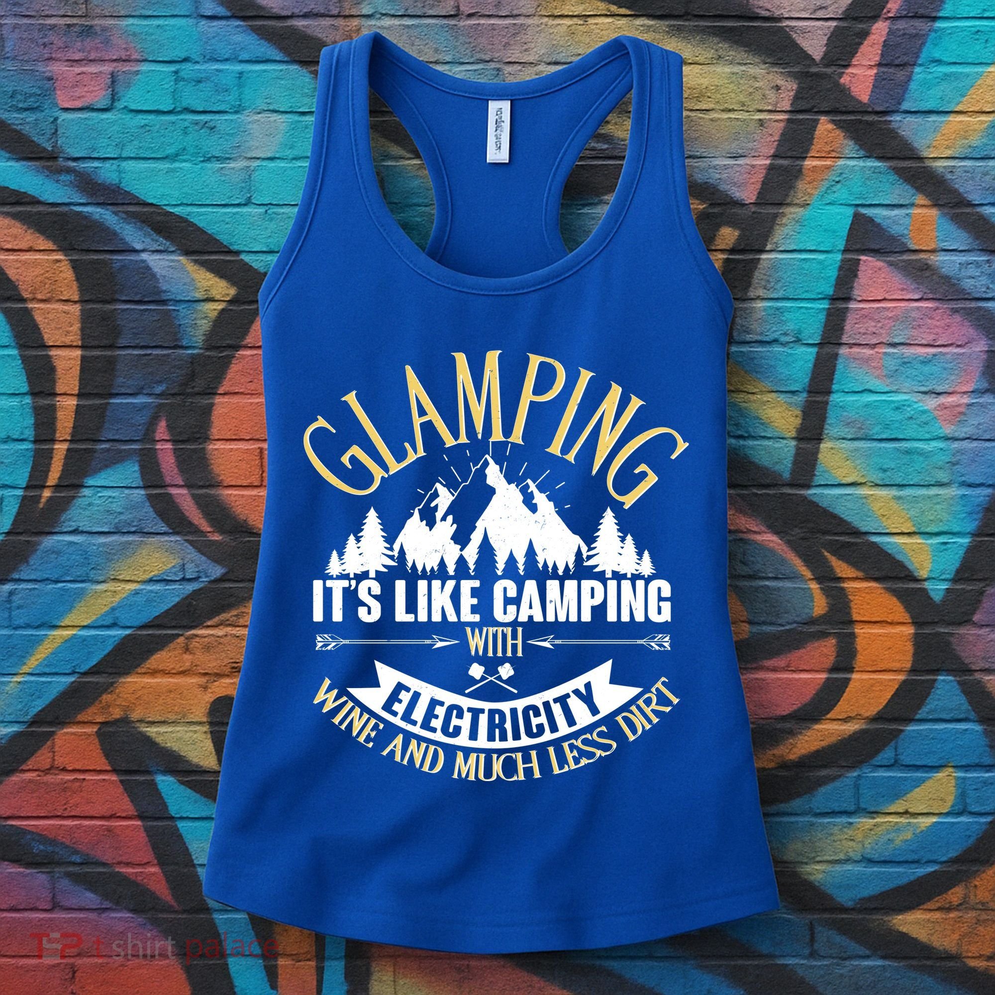 Glamping It's Like Camping with Electricity Women's Tank Top