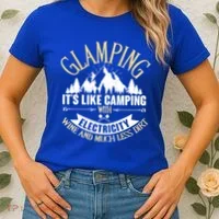 Glamping It's Like Camping with Electricity Women's T-Shirt thumb 2