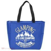 Glamping It's Like Camping with Electricity Tote Bag thumb 0
