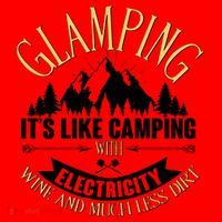 Glamping It's Like Camping with Electricity Santa Hat thumb 1