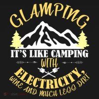 Glamping Like Camping With Electricity Wine Less Dirt Backpack thumb 2