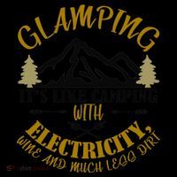 Glamping Like Camping With Electricity Wine Less Dirt Coffee Mug thumb 5