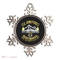 Glamping Like Camping With Electricity Wine Less Dirt Ornament thumb 0