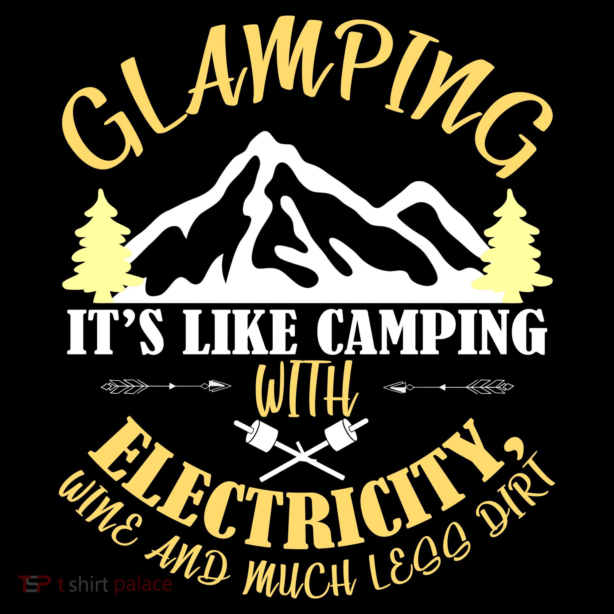 Glamping Like Camping With Electricity Wine Less Dirt Ornament