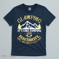 Glamping Like Camping With Electricity Wine Less Dirt T-Shirt thumb 5