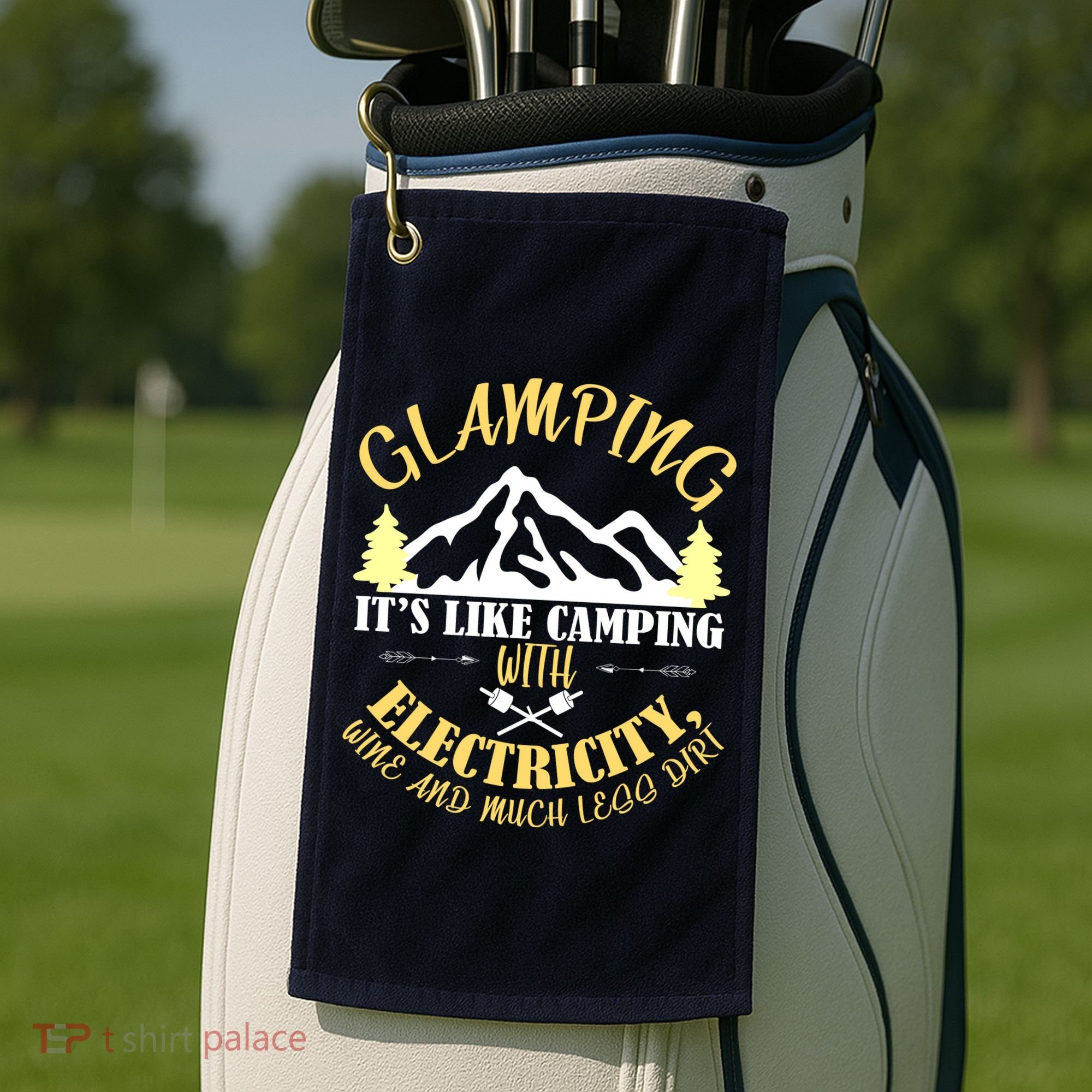 Glamping Like Camping With Electricity Wine Less Dirt Golf Towel
