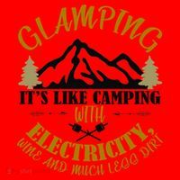 Glamping Like Camping With Electricity Wine Less Dirt Santa Hat thumb 1