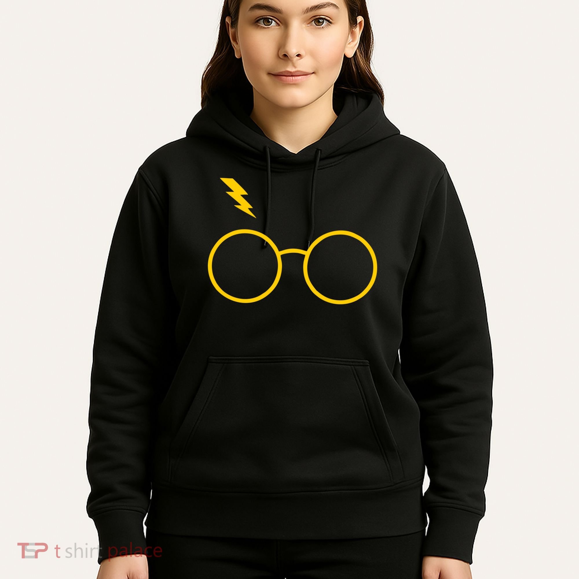 Glasses and Lightening Scar Wizard Logo Hoodie