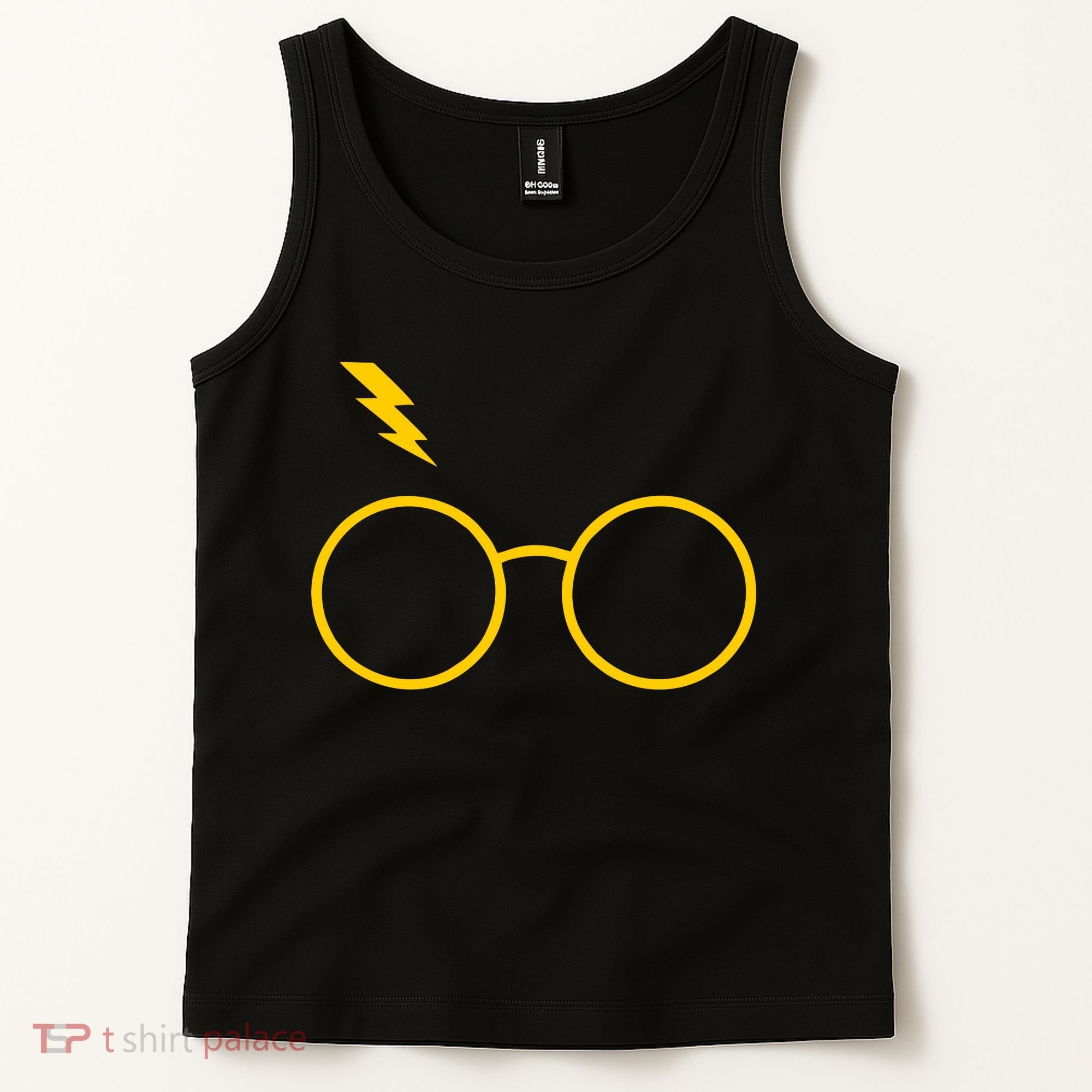 Glasses and Lightening Scar Wizard Logo Tank Top