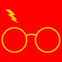 Glasses and Lightening Scar Wizard Logo Santa Hat thumb 1