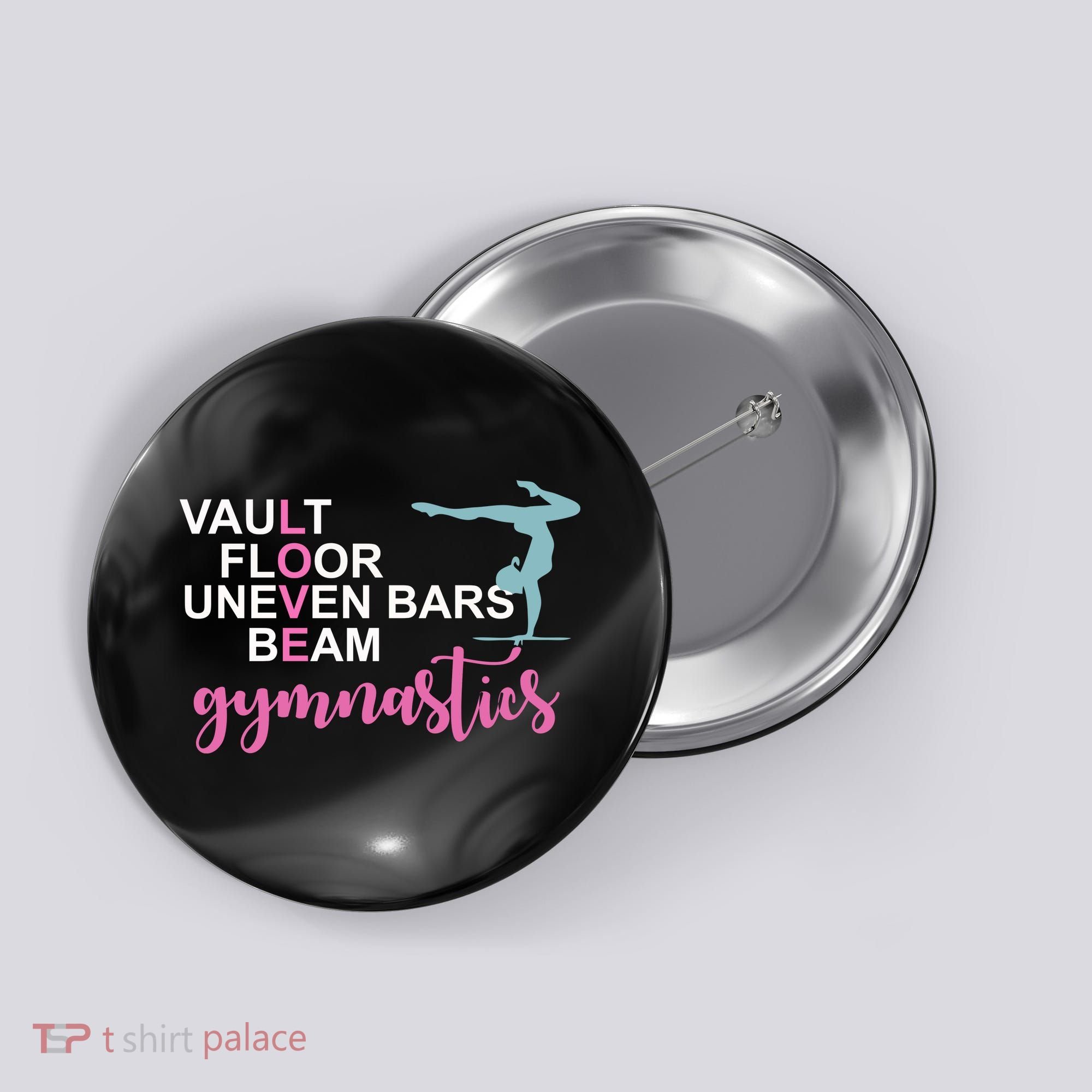 Gymnastics Love Beam Gymnastics Button