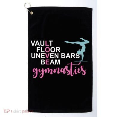Gymnastics Love Beam Gymnastics Golf Towel