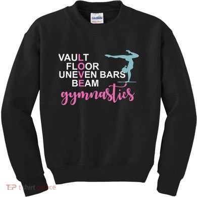 Gymnastics Love Beam Gymnastics Kids Sweatshirt