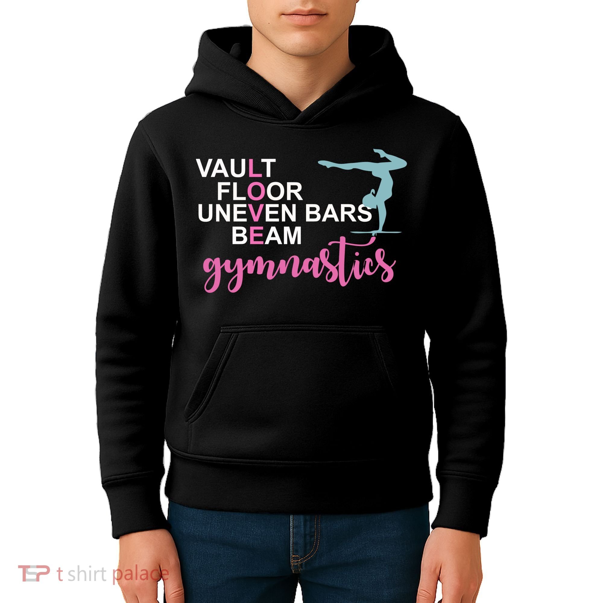 Gymnastics Love Beam Gymnastics Kids Hoodie