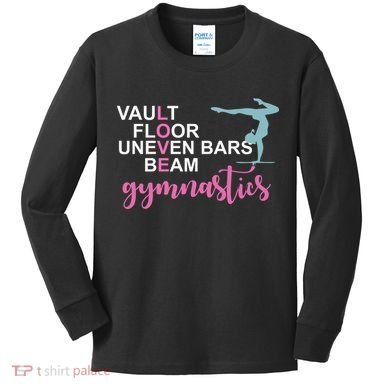 Gymnastics Love Beam Gymnastics Kids Long Sleeve Shirt