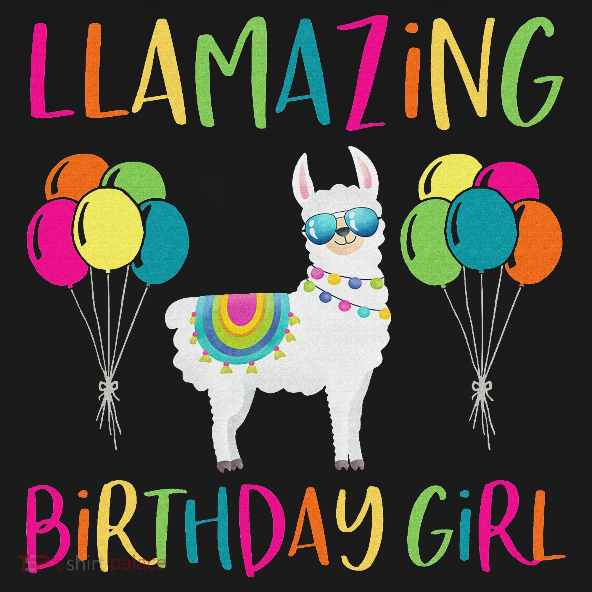 Girl Llama Birthday Llamazing Party Alpaca Balloons Gift Sweatshirt