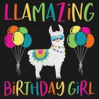 Girl Llama Birthday Llamazing Party Alpaca Balloons Gift Women's Tank Top thumb 5