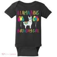 Girl Llama Birthday Llamazing Party Alpaca Balloons Gift Baby Bodysuit thumb 0